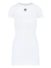 Marine Serre Organic Cotton Rib T-shirt Dress In White