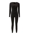 Marine Serre Regenerated All Over Moon Jersey Catsuit Clothing In Black