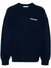 Marine Serre Logo-patch Sweater In Blue