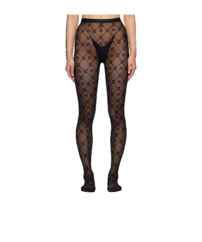 MARINE SERRE LOGO PATTERN DETAIL PANTYHOSE