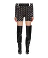 Marine Serre All Over Moon Jersey Biker Shorts In Black