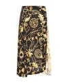 Marine Serre Ornament Jewellery-print Midi Skirt In Black