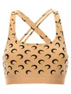 Marine Serre Beige Top With All-over Crescent Moon Print