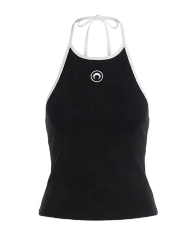 Marine Serre Logo Suspenders In Black