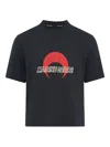 Marine Serre Logo T-shirt In Black