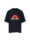 Marine Serre Logo T-shirt In Black