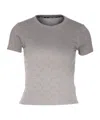 Marine Serre Women Faded Moon T-shirt In Gray