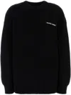 Marine Serre Knitwear Crew Neck Ribbed Texture In Black