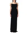 Marine Serre Women Long Dress With Neckline On The Back In Black