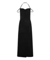 Marine Serre Women Long Dress With Neckline On The Back In Black