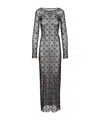 Marine Serre Long Dress Moonogram Dresses Black In Black