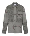 Marine Serre Pattern Printed Casual Jacket In Gray