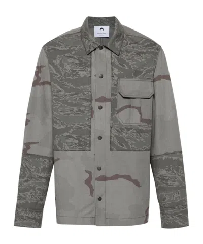 MARINE SERRE MARINE SERRE RISPSTOP BUTTON-UP SHIRT JACKET