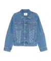 Marine Serre Structured Denim Jacket Featuring Chest Pockets In Blue