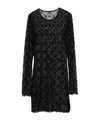 Marine Serre Long-sleeved Dress In Black