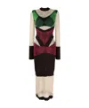 Marine Serre Regenerated Lozenge-knit Midi Dress In Black