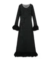 Marine Serre Semi-sheer Maxi Dress In Black