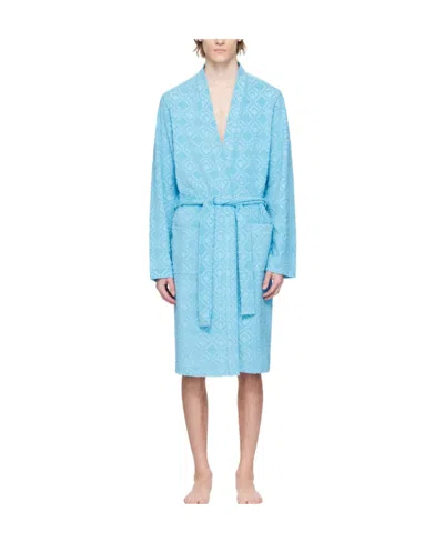 Marine Serre Long Sleeved Pajamas With Straps In Blue