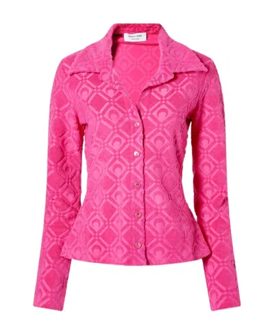 Marine Serre Long-sleeved Shirt In Pink