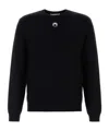Marine Serre 'lune Logo' Crew Neck Sweater In Black
