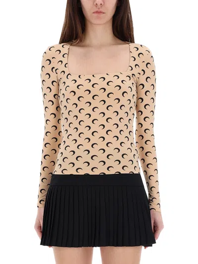 MARINE SERRE LONG-SLEEVED TOP