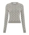 Marine Serre Fitted Short Length Sweater With Crewneck And Long Sleeves In Multi