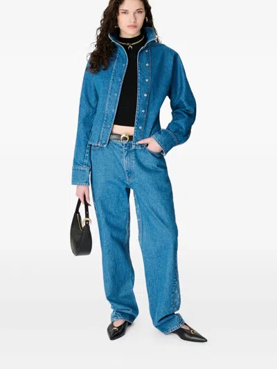 MARINE SERRE MARINE SERRE LOOSE FIT JEANS IN MOON LASER WASH