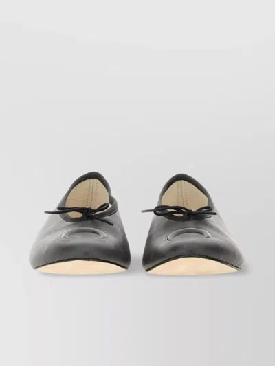 Marine Serre "luna Bow" Ballerina Shoes In Brown