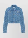 Marine Serre Lunar Laser Print Denim Jacket In Blue