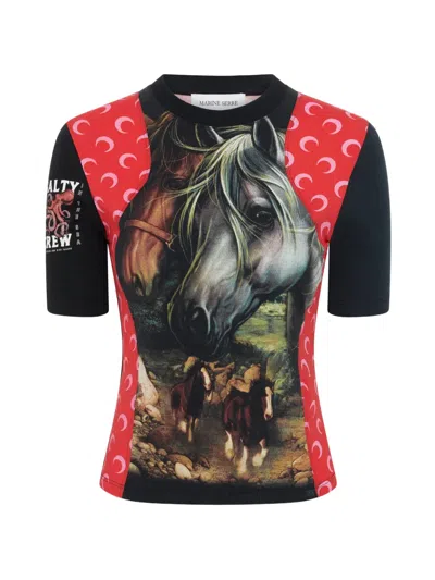 Marine Serre Lunar New Year T-shirt In Multi