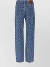 Marine Serre Lunar Print Five-pocket Denim Trousers In Blue