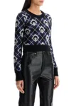 Marine Serre Maglia Cropped Moon Argyle