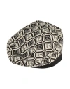 Marine Serre Moon Diamond Print Wool Blend Beret In Black