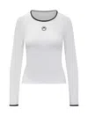 Marine Serre Cotton Top With Embroidered Logo In White