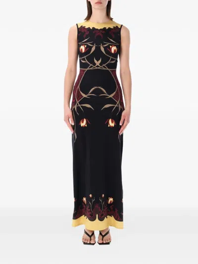 Marine Serre N Floral-print Sleeveless Maxi Dress In Multi