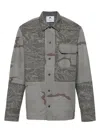 Marine Serre Pattern Printed Casual Jacket In Grey