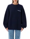 Marine Serre Jersey With Logo In Navy