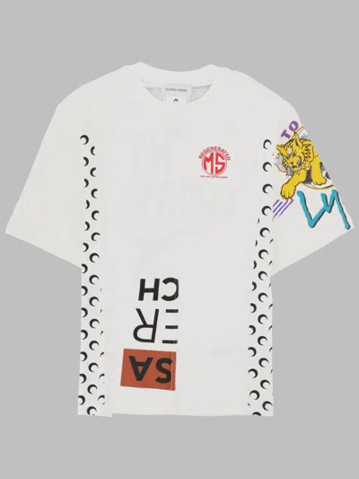 Marine Serre Men's Mini T-shirt Ss26 In White