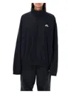 Marine Serre High-collared Black Nylon Track Jacket