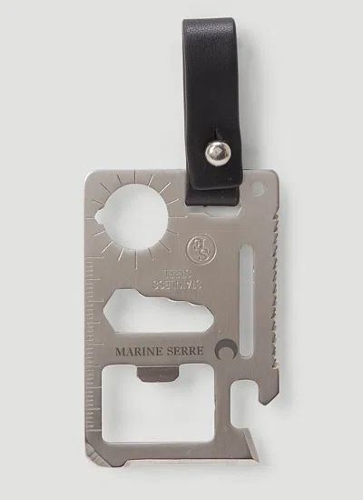 Marine Serre Men Survival Card Talisman Keychain