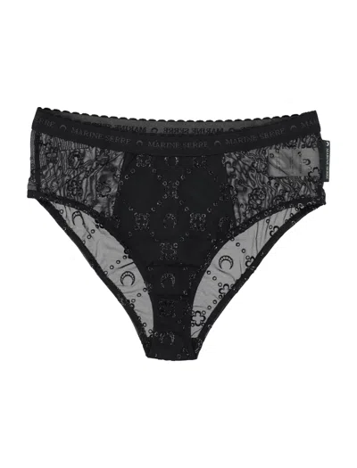 MARINE SERRE MESH FLOCK MOONOGRAM BRIEF