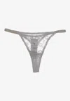 Marine Serre Sheer Mesh Thong Embroidered Waistband In White