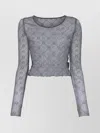 Marine Serre Mesh Moonogram Sheer Top