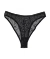 Marine Serre Flocked Mesh Brief Glitter In Black