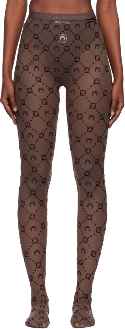 MARINE SERRE MESH THIGH-HIGH BASE LEGGINGS