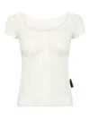 Marine Serre Mesh Top In White