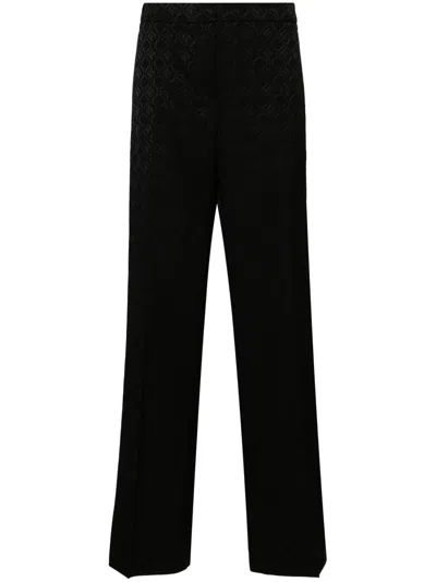 Marine Serre Mid-rise Tailored Trousers In Black