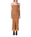 Marine Serre Maxikleid Mit Sichelmond-print In Brown
