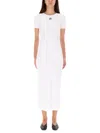 Marine Serre Midi Dress Moon In White
