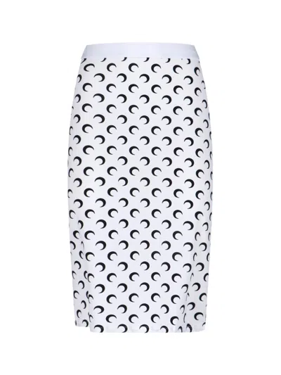 MARINE SERRE MIDI SKIRT WITH CRESCENT MOON PATTERN